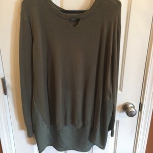 Beautiful Green Hi-Lo Sweater